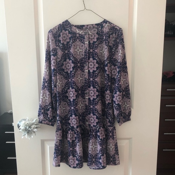 Loft XS Petite Long Sleeves Drop Waist Dress - Picture 11 of 16